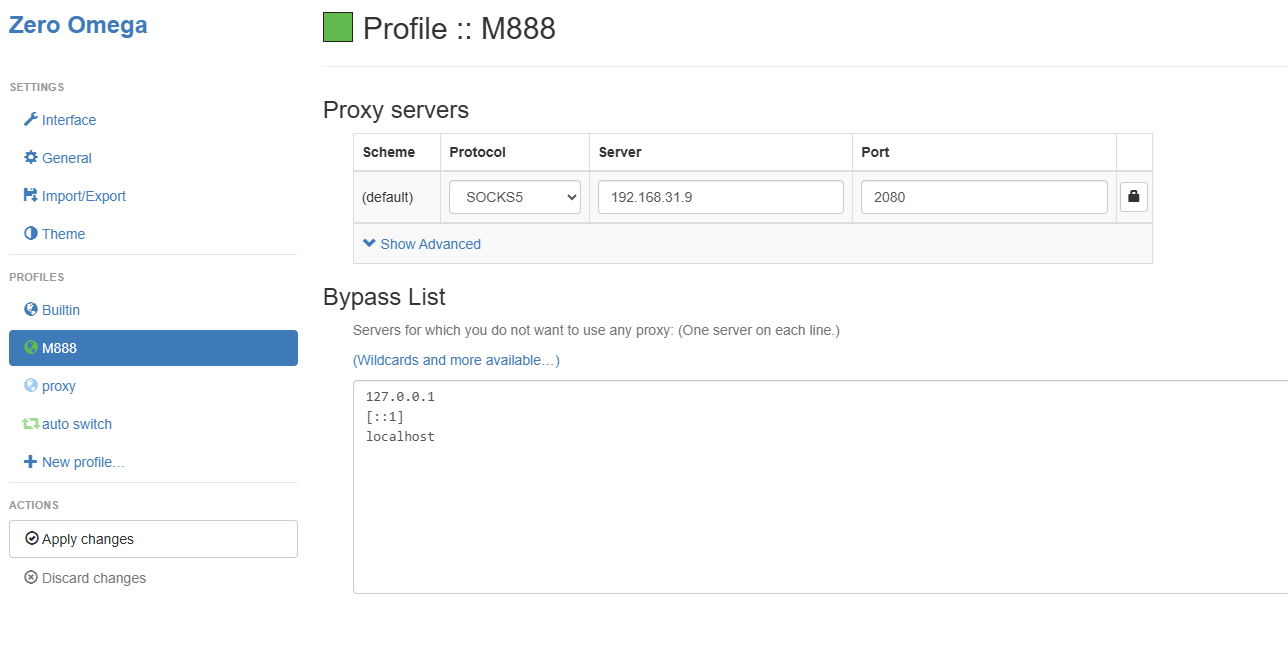 SwitchyOmega Configuration